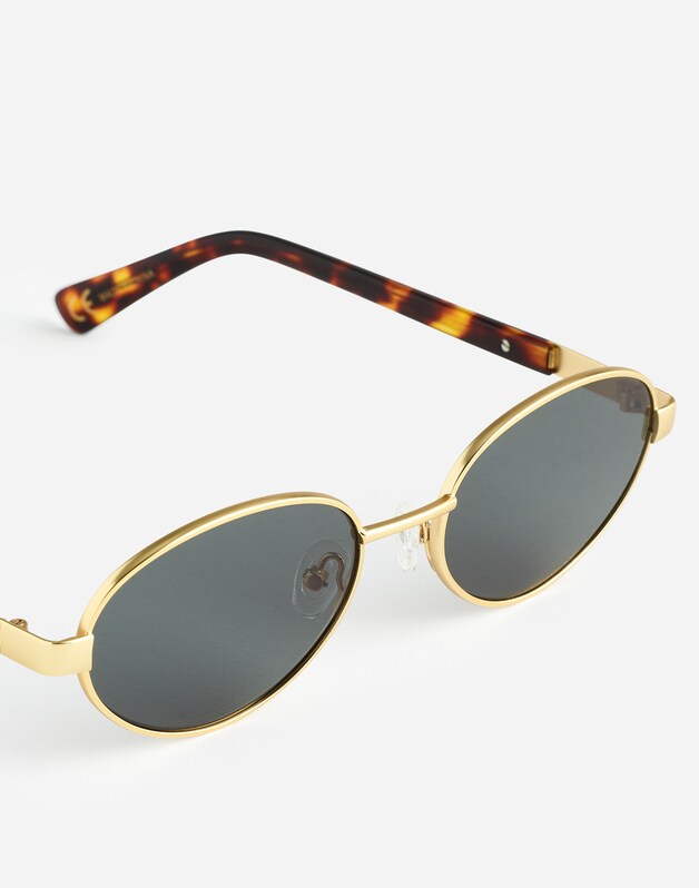 Wire Frame Oval Sunglasses VINTAGE GOLD