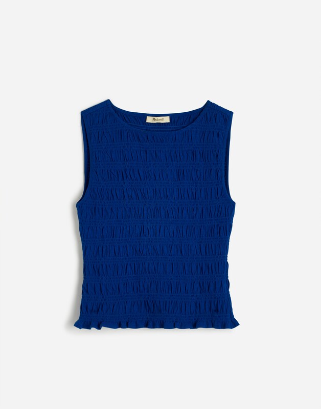 Smocked Boatneck Tank BRILLIANT SAPPHIRE