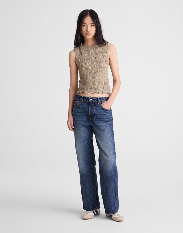 Smocked Boatneck Tank SAGEBRUSH