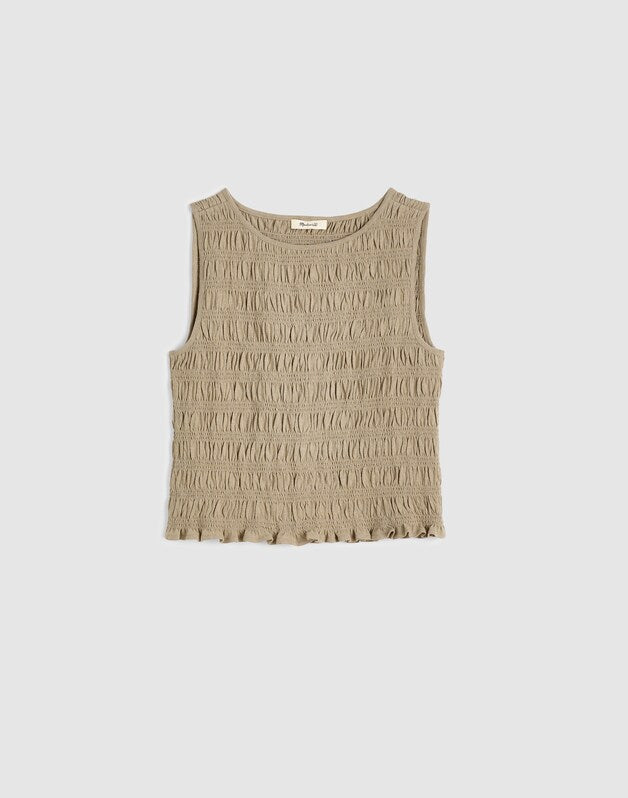 Smocked Boatneck Tank SAGEBRUSH