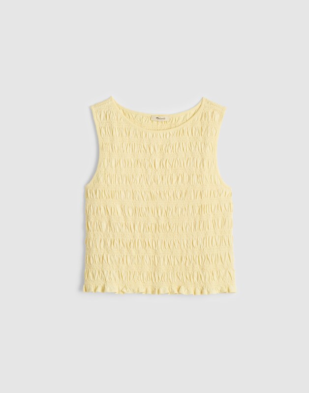 Smocked Boatneck Tank SHEER PINEAPPLE