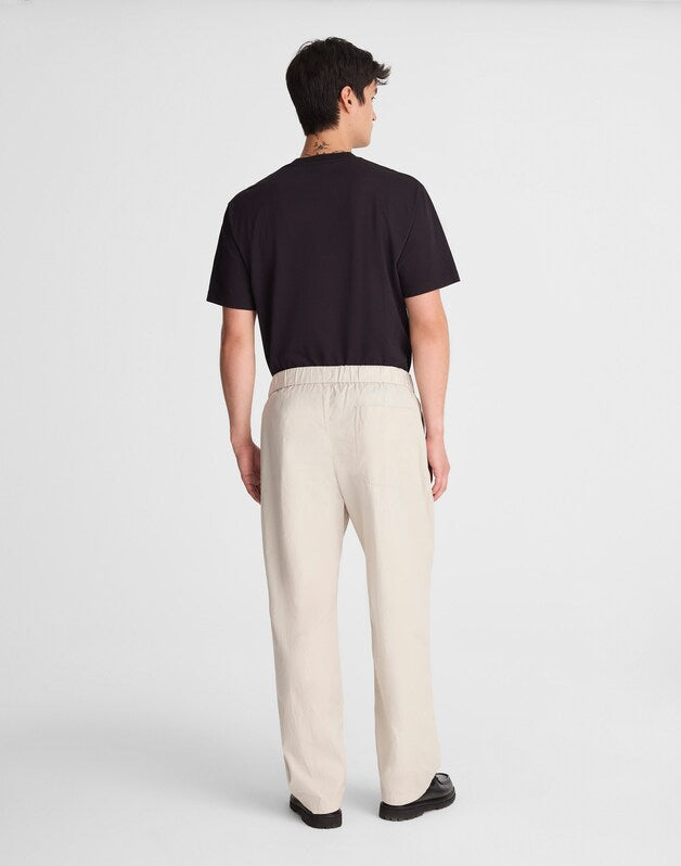 Pleated Poplin Pull-On Pant FORM GREY