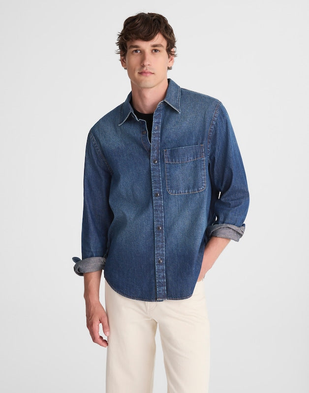 Denim Button-Up Shirt in Chambers Wash CHAMBERS WASH