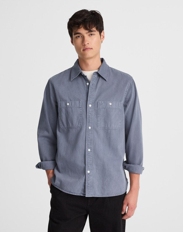 Work Shirt in Cotton SUNFADED INDIGO