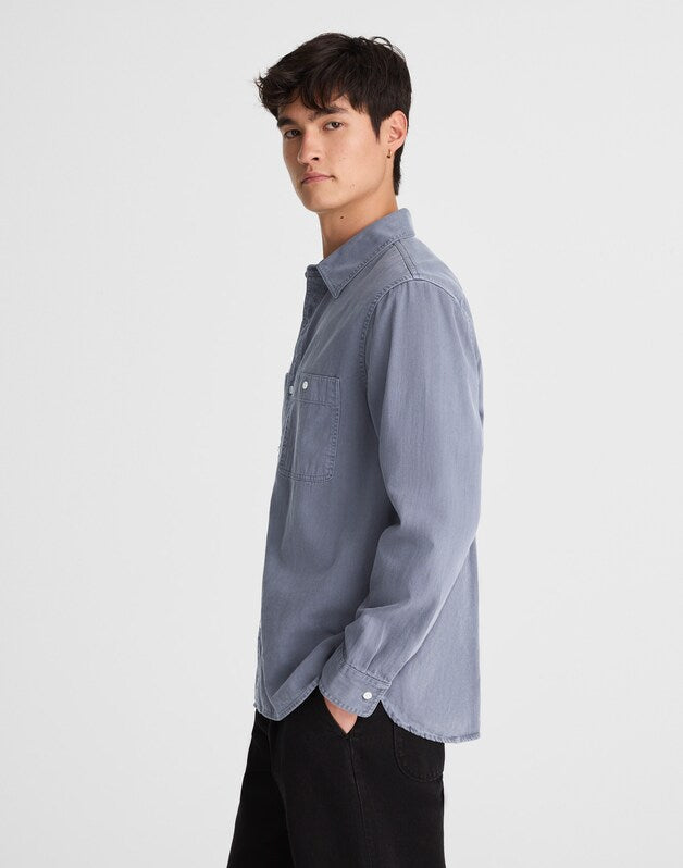 Work Shirt in Cotton SUNFADED INDIGO