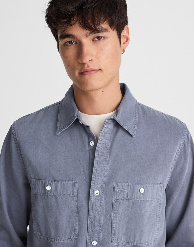 Work Shirt in Cotton SUNFADED INDIGO