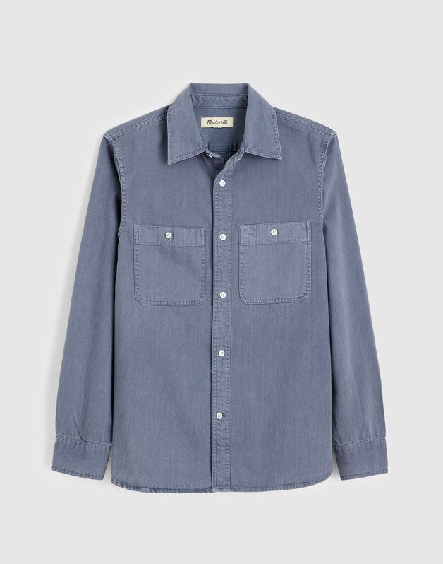 Work Shirt in Cotton SUNFADED INDIGO