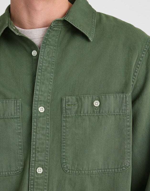 Work Shirt in Cotton BOTANICAL GREEN