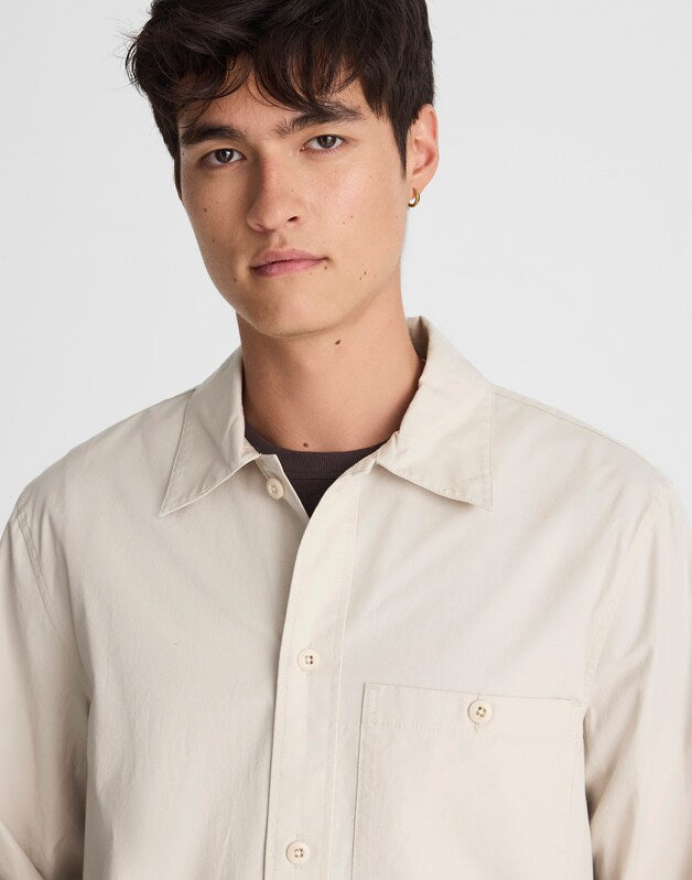 Cotton Poplin Overshirt FORM GREY