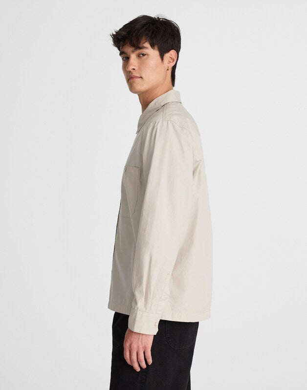 Cotton Poplin Overshirt FORM GREY