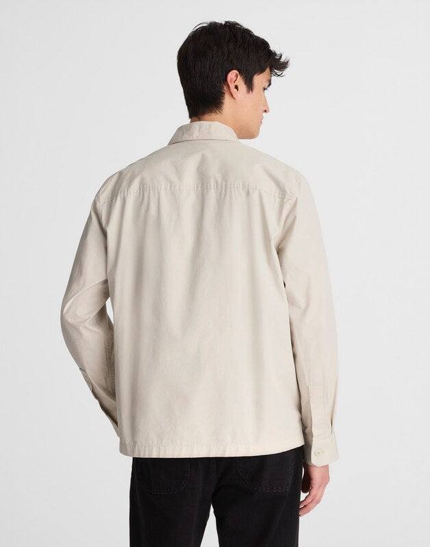 Cotton Poplin Overshirt FORM GREY
