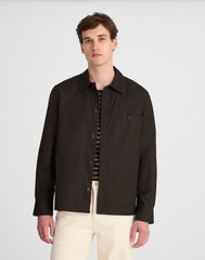 Cotton Poplin Overshirt MOCHA BROWN