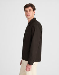 Cotton Poplin Overshirt MOCHA BROWN