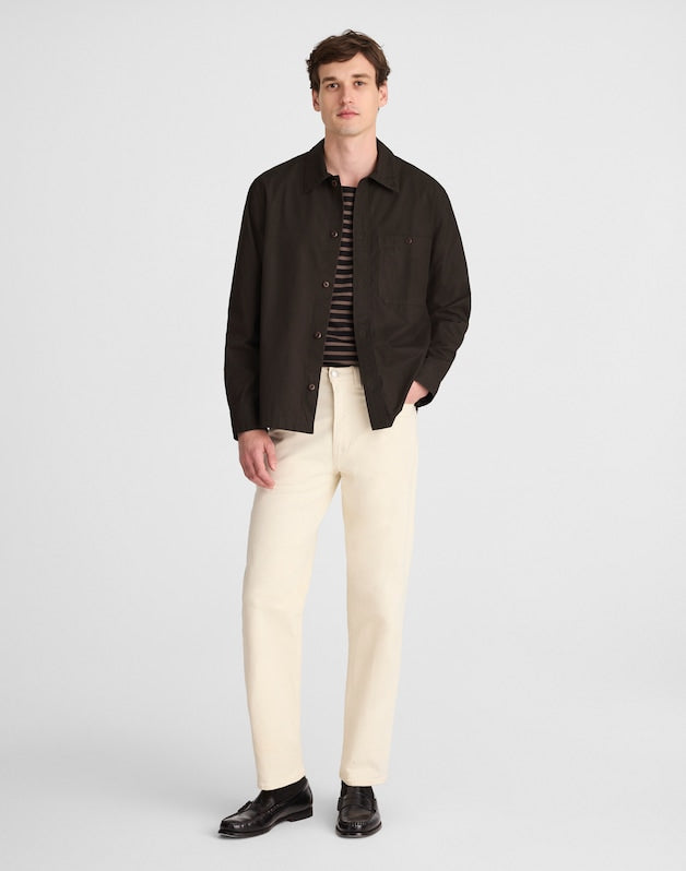 Cotton Poplin Overshirt MOCHA BROWN