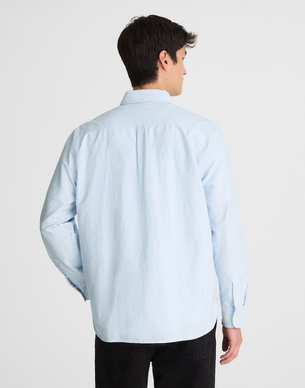 Oxford Stripe Work Shirt LIGHT BLUE STRIPE