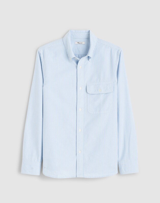 Oxford Stripe Work Shirt LIGHT BLUE STRIPE