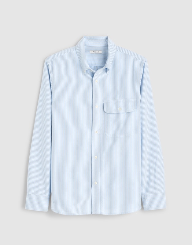 Oxford Stripe Work Shirt LIGHT BLUE STRIPE