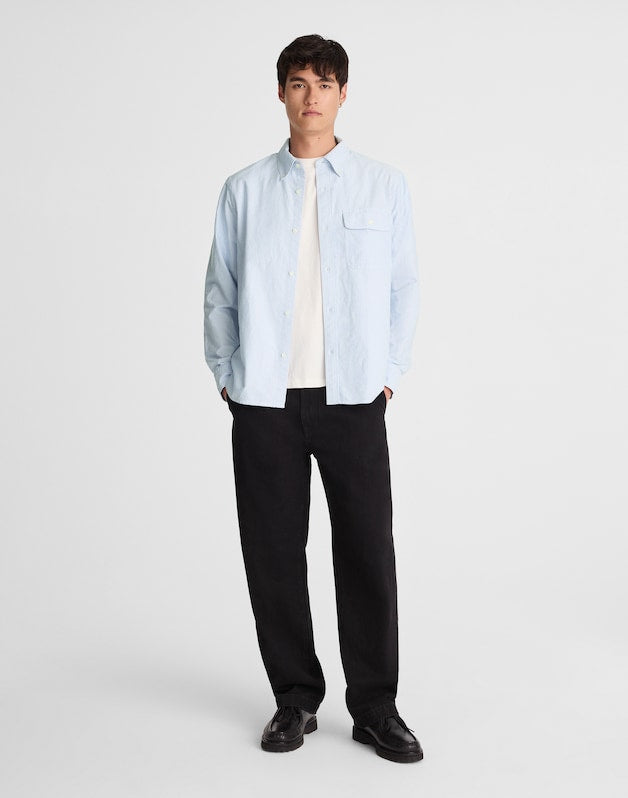 Oxford Stripe Work Shirt LIGHT BLUE STRIPE