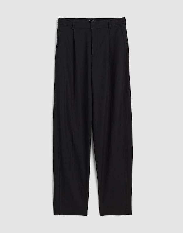 High-Rise Barrel-Leg Pants TRUE BLACK