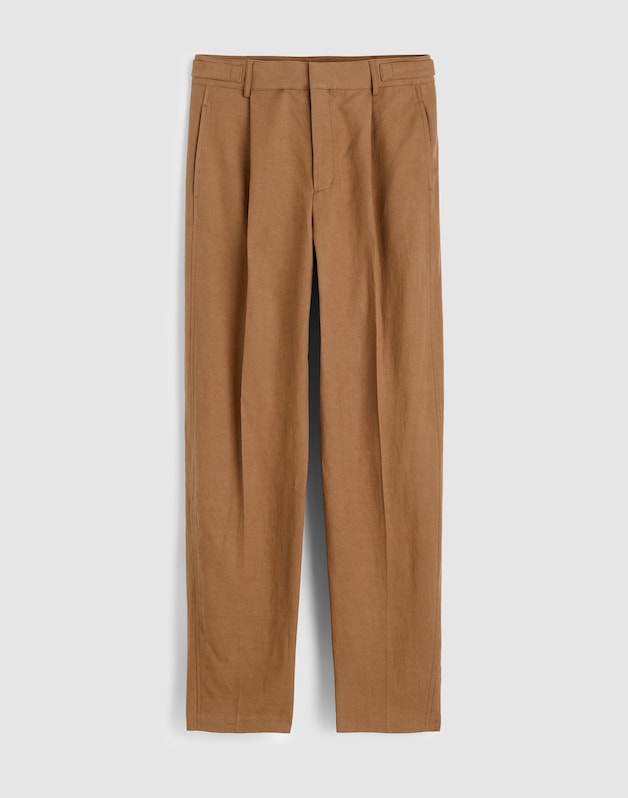 High-Rise Barrel-Leg Pants FADED BIRCH