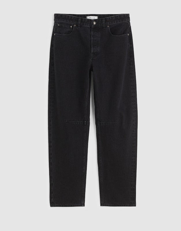 The Tall Darted Barrel-Leg Jean WASHED BLACK