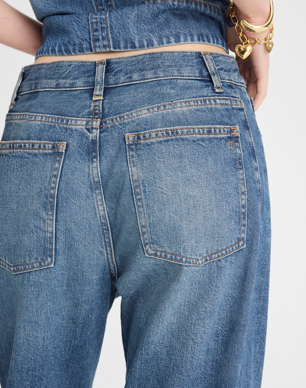 The Pieced Barrel-Leg Full-Length Jean MOSBY WASH