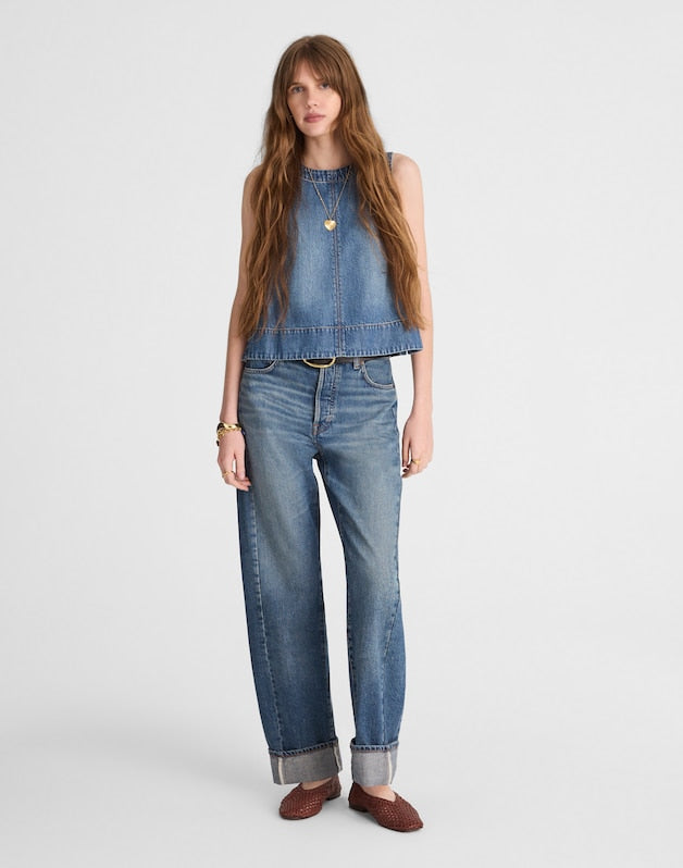 The Pieced Barrel-Leg Full-Length Jean MOSBY WASH