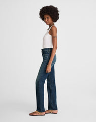 The Petite Longline Straight Jean in Greendale Wash GREENDALE WASH