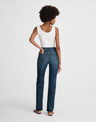 The Petite Longline Straight Jean in Greendale Wash GREENDALE WASH