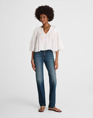 The Petite Longline Straight Jean in Greendale Wash GREENDALE WASH