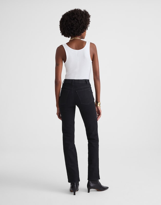 The Petite Longline Straight Jean BLACK FROST