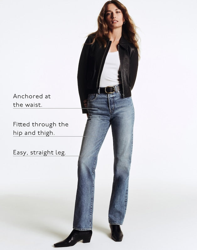 The Longline Straight Jean BLACK FROST