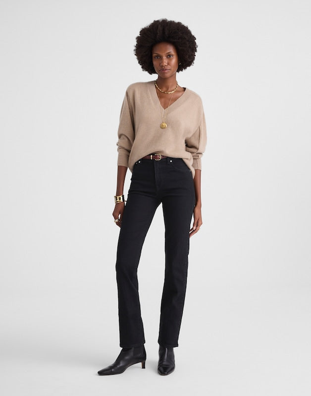 The Petite Longline Straight Jean BLACK FROST