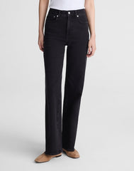 The Petite Wide-Leg Jean in Super Stretch Denim BLACK FROST