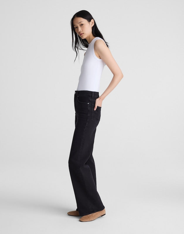 The Tall Wide-Leg Jean in Super Stretch Denim BLACK FROST