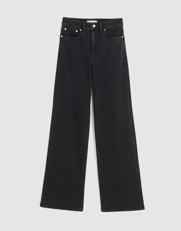 The Tall Wide-Leg Jean in Super Stretch Denim BLACK FROST