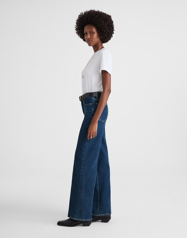 The Petite Wide-Leg Jean in Super Stretch Denim PATTSON WASH