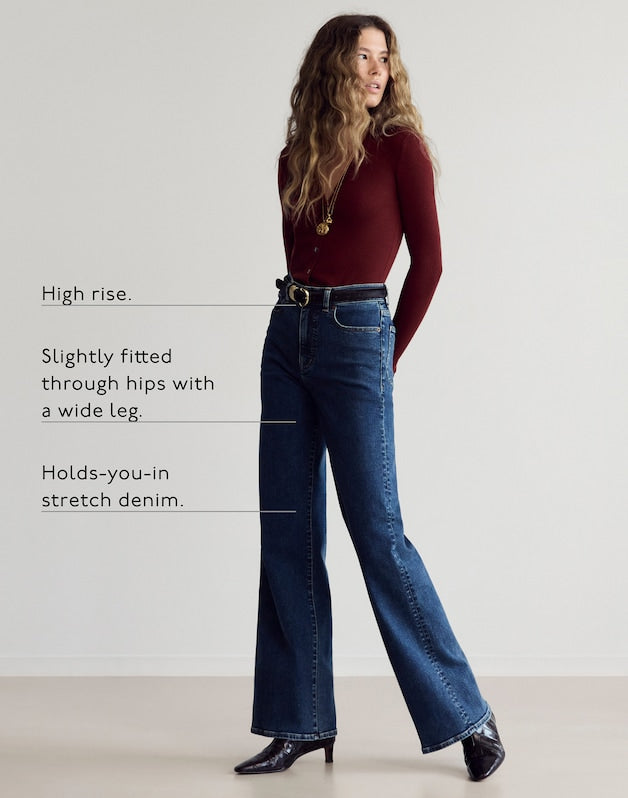 The Tall Wide-Leg Jean in Super Stretch Denim PATTSON WASH