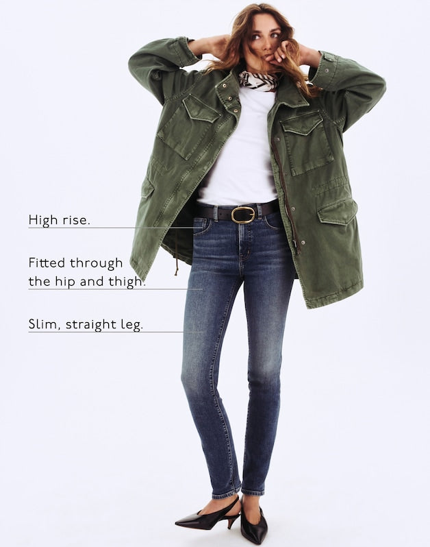 The Petite Pencil Jean BLACK FROST