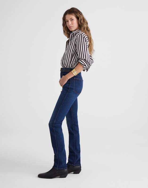 The Pencil Jean in Super Stretch Denim PIPESTONE WASH