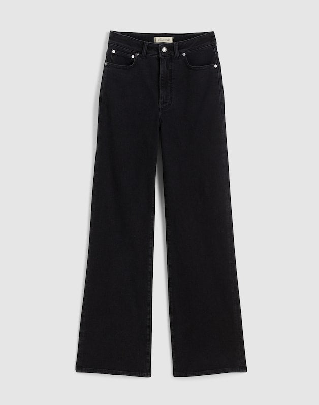 The Curvy Wide-Leg Jean in Super Stretch Denim BLACK FROST