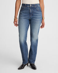 The Curvy Longline Straight Jean in Greendale Wash GREENDALE WASH