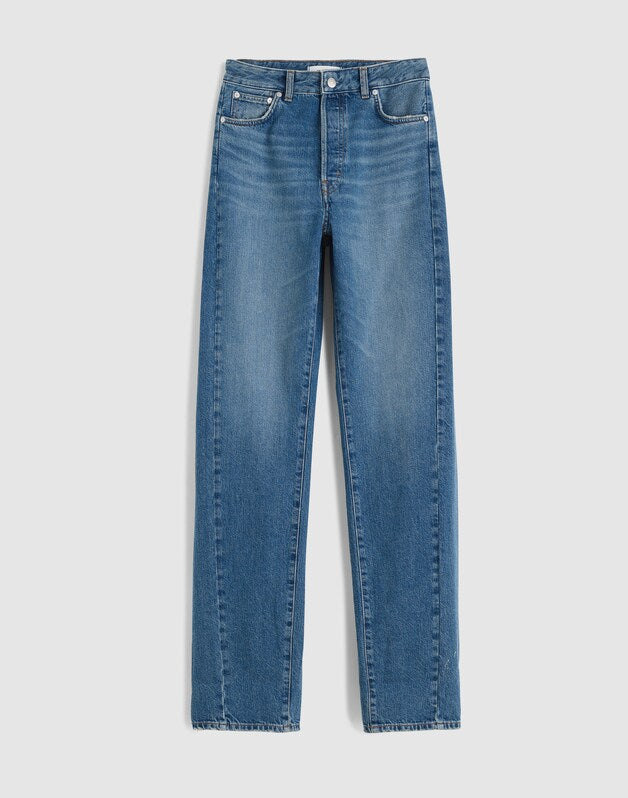 The Curvy Pieced Barrel-Leg Jean MOSBY WASH