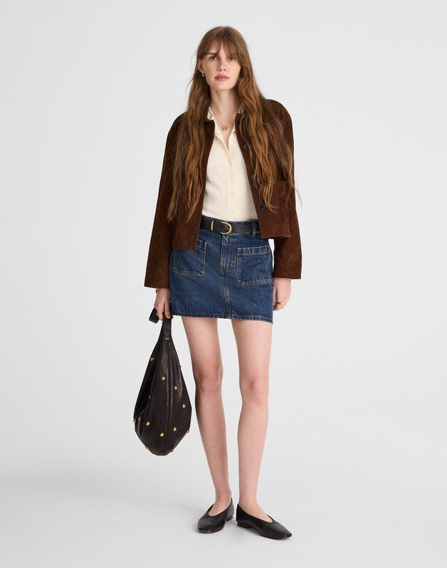 The Emmett Mini Skirt in Greendale Wash GREENDALE WASH
