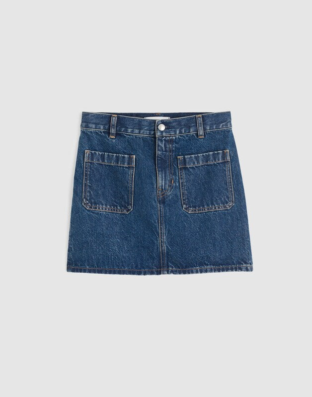 The Emmett Mini Skirt in Greendale Wash GREENDALE WASH