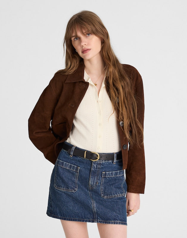 The Emmett Mini Skirt in Greendale Wash GREENDALE WASH