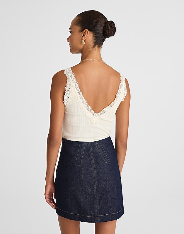 Denim Mini Skirt RINSE WASH