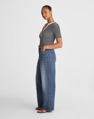 The Petite Curvy Perfect Vintage Wide-Leg Jean HARVEY WASH
