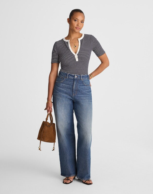 The Petite Curvy Perfect Vintage Wide-Leg Jean HARVEY WASH