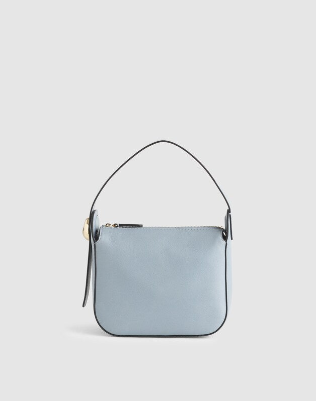 The Sculpted Metal Wristlet Bag TERRACE BLUE